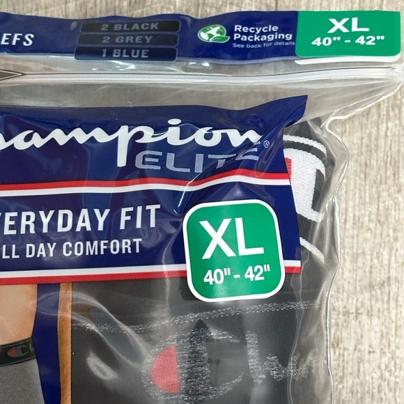 Champion Elite XL Boxer Brief 5-pack X-Temp Black Gray Blue Trunks Underwear NWT - Picture 9 of 11